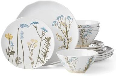Lenox Wildflowers 12-Piece Dinnerware Set White