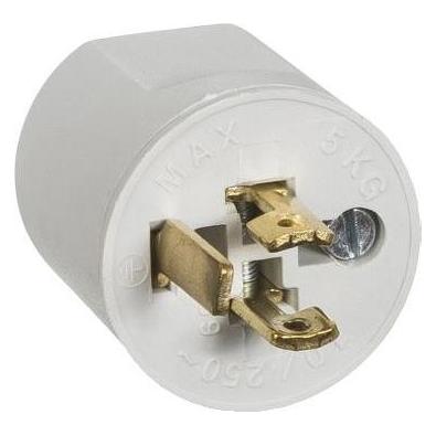 LK Lampenstecker mit Erdung 2P mit Erdung, Hellgrau- In Tasche für DIY (AAK182B52141L)