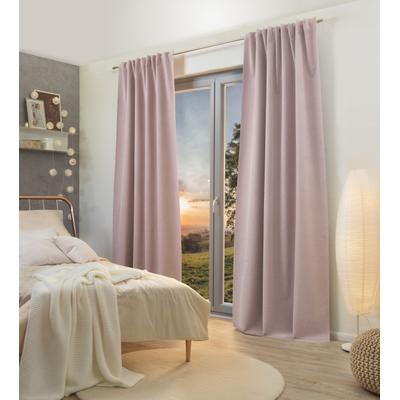 Vorhang HOME WOHNIDEEN "ASHTON", rosa (rose), B:135cm H:245cm, Polyester, Gardinen, Verdunklungsschal, 100% Blackout