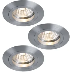 3er Set Einbau Spot Strahler IP44 Alu Lampe 8cm rund Paulmann 925.23