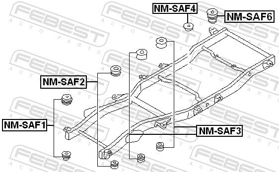 Febest Lagerung, Achskörper Nm-Saf3 Unten Für Nissan