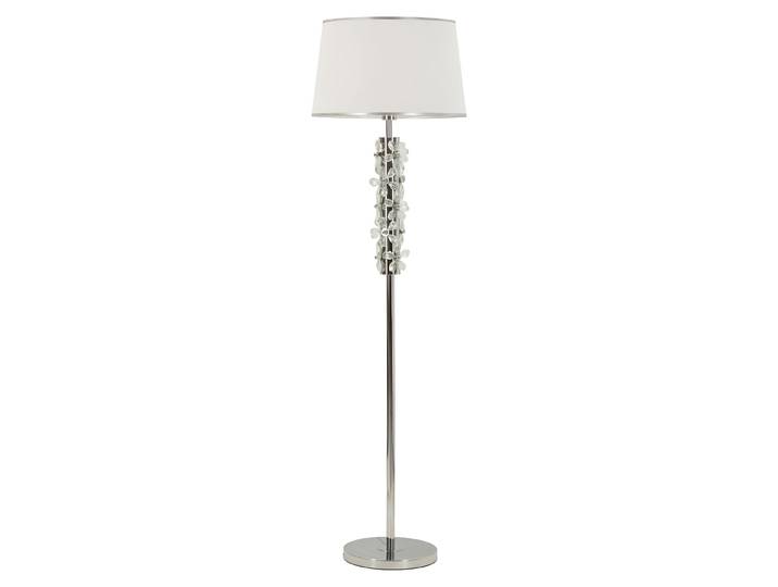 Lampadaire Glamour Silver Flower - Structure Argentée Et Détails Floraux En Métal - 45 X 45 X 157 Cm