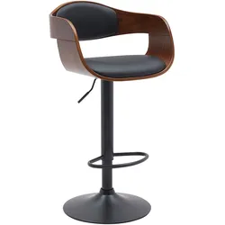CLP Barhocker Kingston B Kunstleder   Farbe: walnuss/schwarz, Material: Kunstleder
