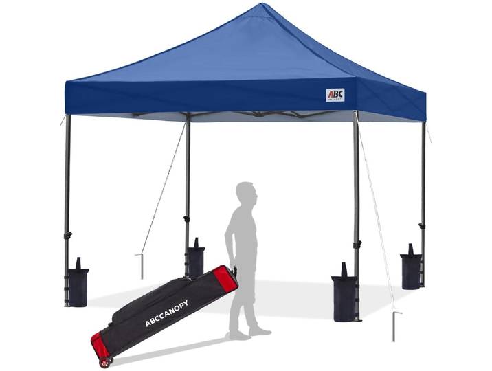 Pavillon Pop-up Gartenzelt 2,5x2,5M Marineblau Wasserdicht mit Zubehör