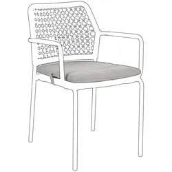 Sitzkissen Rajada 2er-Set aus wasserabweisendem Polyester, modern, Natur, mit abnehmbarem Bezug