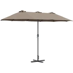 vidaXL Gartenparasol Taupe 380 x 196 x 235 cm