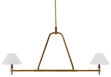 Bauer 2-Light Chandelier - Antique Brass - Ballard Designs