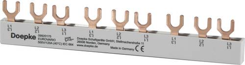 Doepke 09920175 DOEPKE Sammelschiene, Gabel, 3-polig, 9 TE, 63 A (L1, L2, L3 x 3 = 9) Phasenschiene 63 A 690 V 1 St.