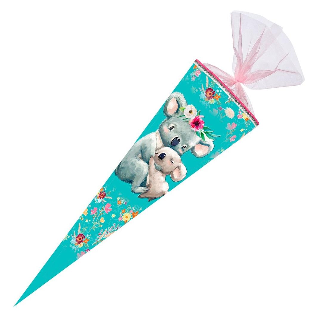 Nestler Schultüte Koalafamilie rund 70cm (70 cm, 1x) (76567513)