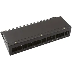 VALUE Keystone-Modulträger, 12-Port, schwarz