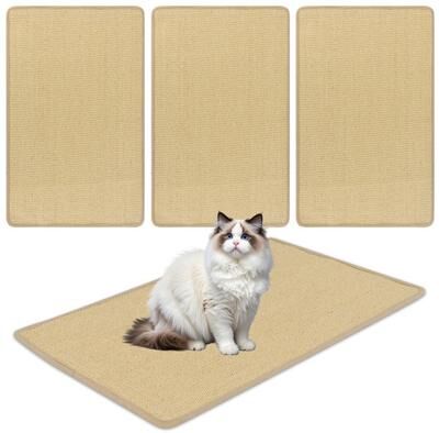 Costway 4 Pieces Cat Scratcher Mat Set 32 x 20 Inch Pads for Cats