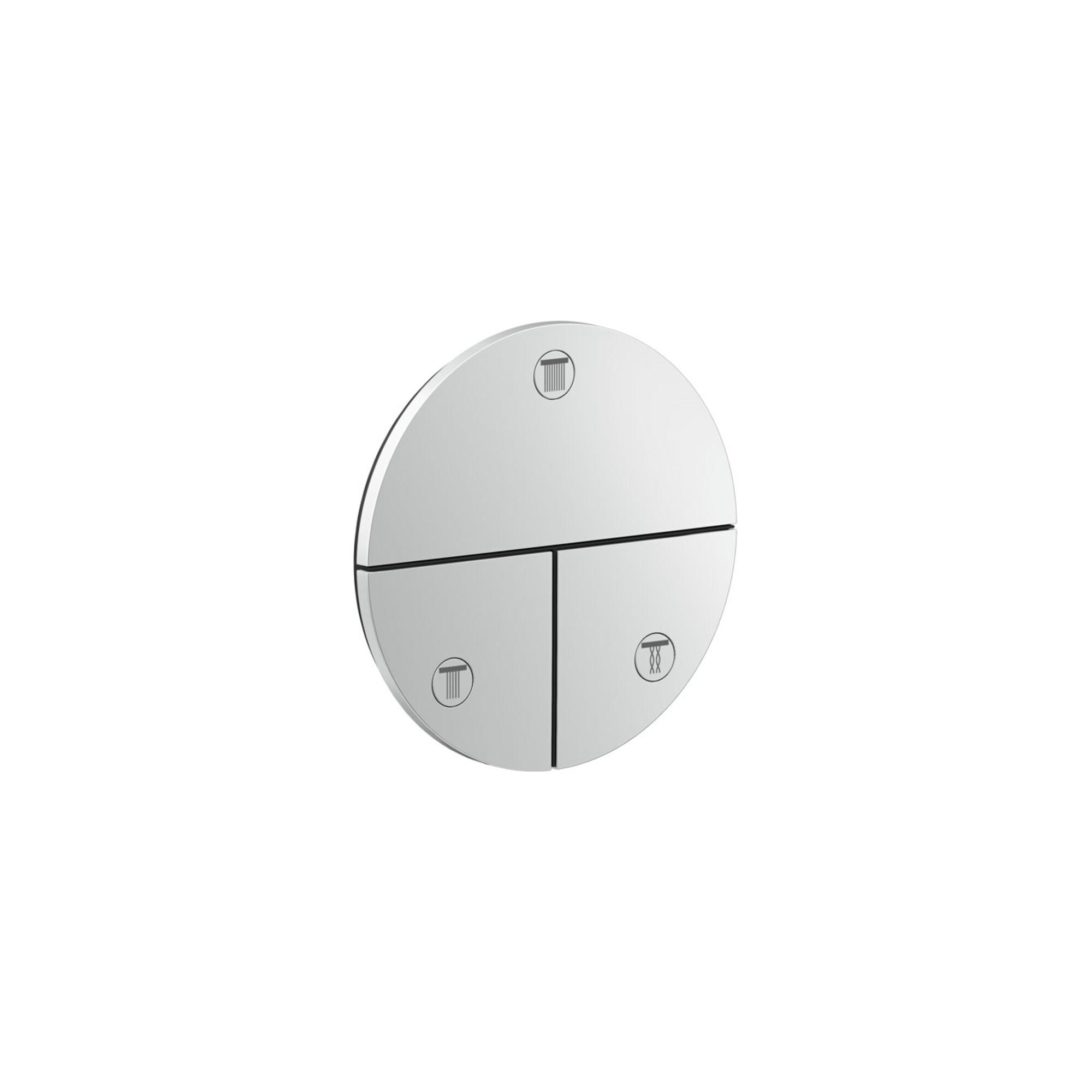 hansgrohe Ventil Axor ShowerSelect ID Unterputz, 3 Verbaucher, rund, Chrom (36779000)