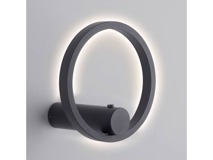 Applique LED à batterie Ø 22cm Gris/Anthracite Aluminium / Fer, laqué PVC LED Module LED