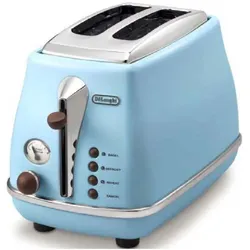 De'Longhi Icona Vintage CTOV2103AZ, Toaster, Blau