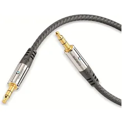 4x Sonero Audio-Kabel 3.5 mm Klinke mit Nylonmantel 1 m (1 m, AUX Kabel), Audiokabel