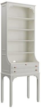 Casa Florentina Lamberti Secretary Desk with Hutch - Saturated Snow White - Ballard Designs