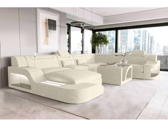 XXL Wohnlandschaft Palermo Stoffsofa