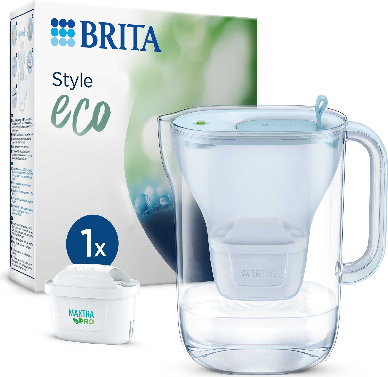 BRITA Waterfilterkan Style eco ijsblauw inclusief MX PRO