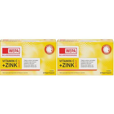 Wepa Vitamin C+Zink Kapseln Doppelpack 2x60 St