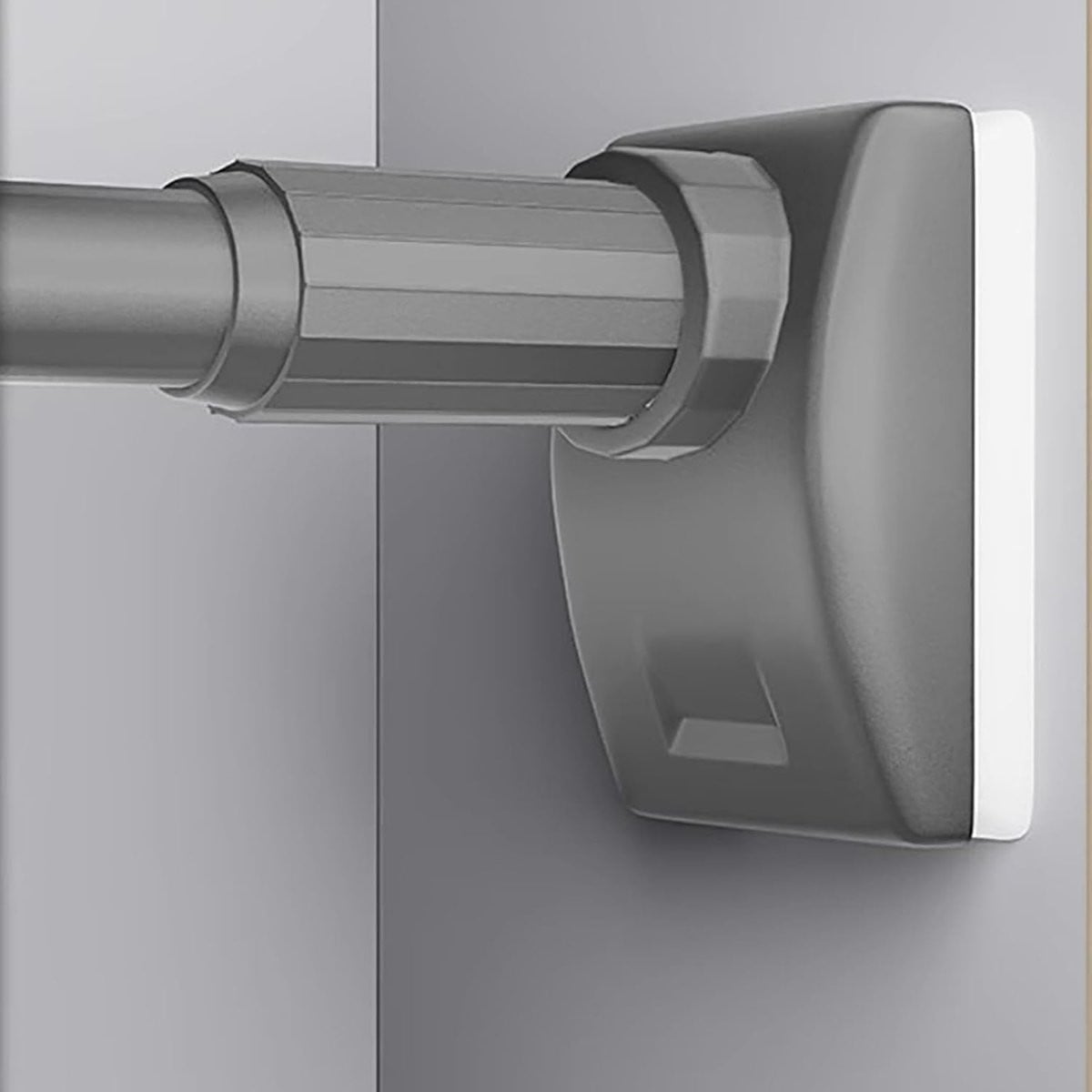 Intrekbare kledingstang voor kastorganisatie, grijs, breedte: 149-222 cm