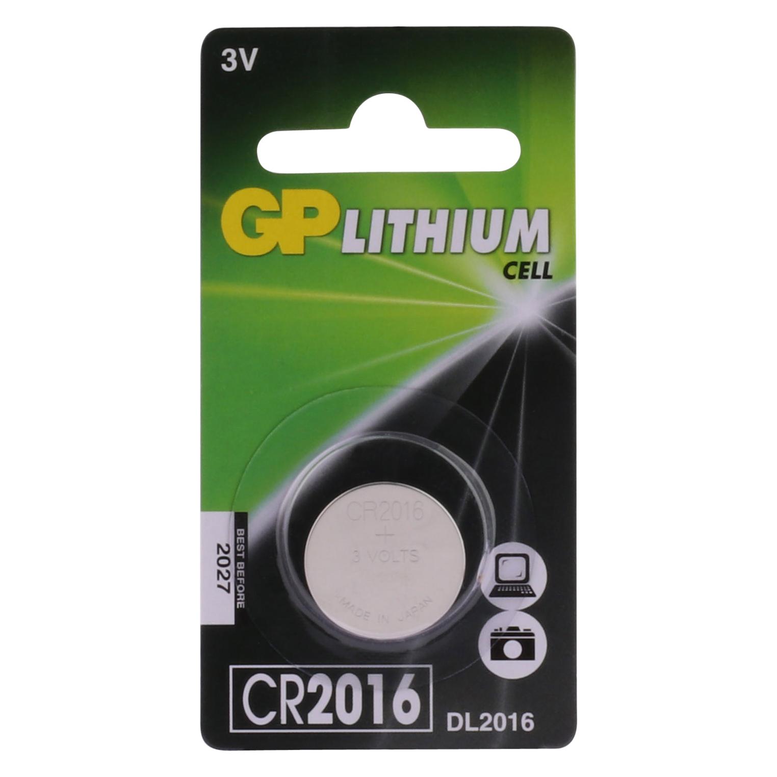 GP Batteries Knopfzelle CR2016 (1 Stk., CR2016, 90 mAh) (060.2016C1)