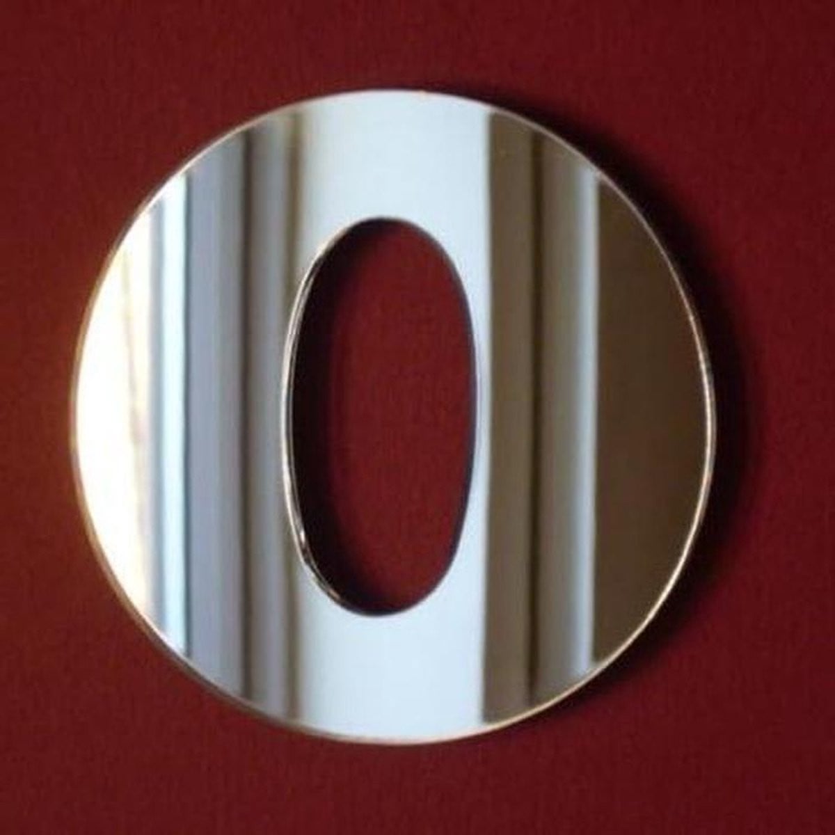 Ronde wandspiegel met randloos design in zilver, Diameter: 30 cm