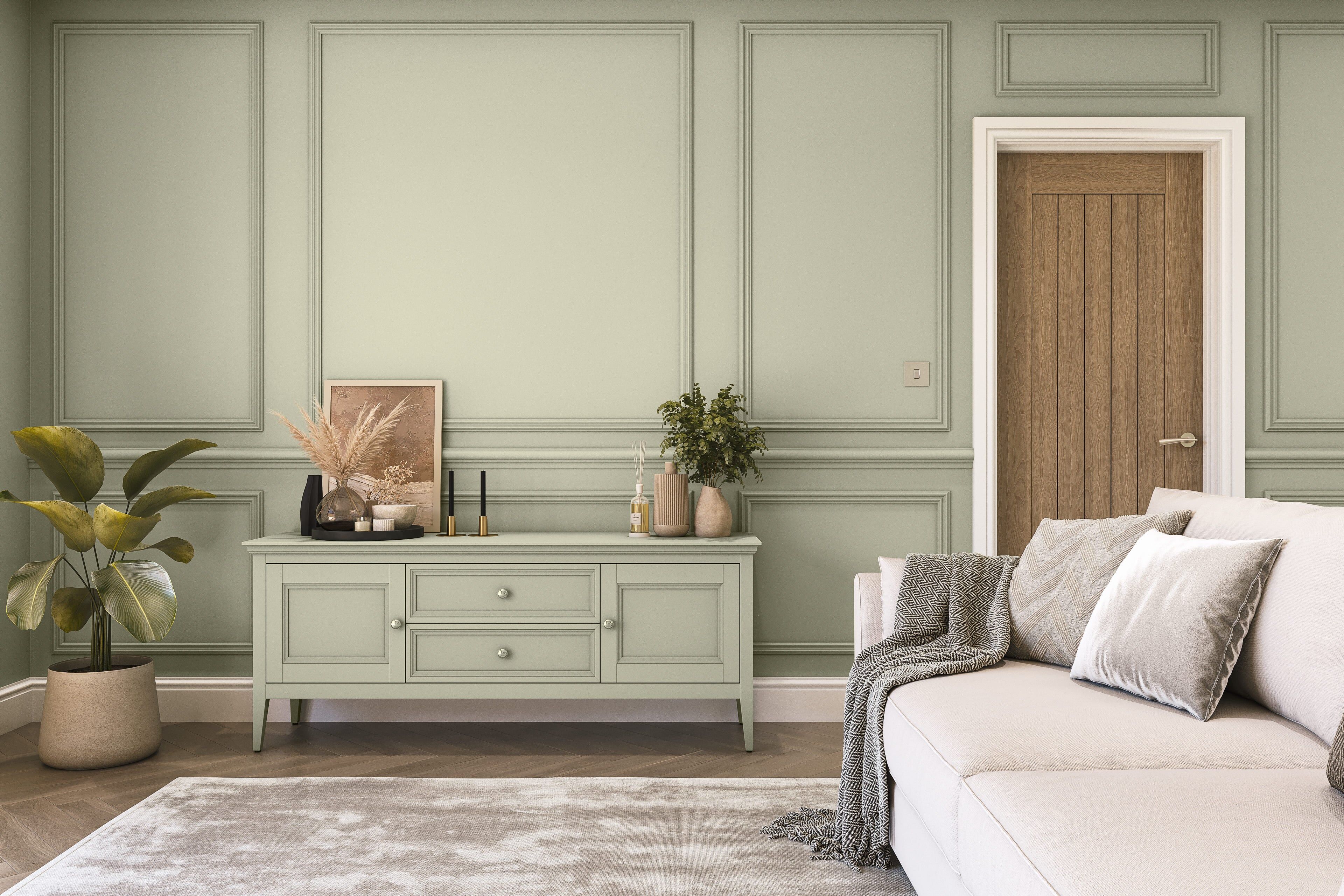 Hemway Wall Paint   Olive Green   Matt Emulsion Interior   Acrylic   Latex - Olive Green - 2.5L