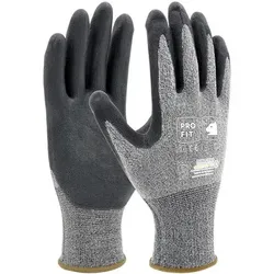 HIT Nitrilschaum Feinstrickhandschuh,grau / schwarz, Größe 7, 12 Paar - grau
