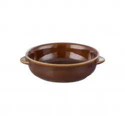 Braune ofenfeste Pfanne mit Griffen, 15 x 5 cm, 6er-Pack