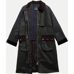 Lange Wachsjacke Kirklees Checked Schwarz 36