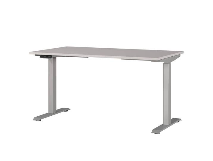 Bureau réglable en hauteur Jet 140cm Gris/Cachemire/Argenté