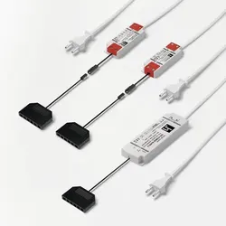 LED-Vorschaltgerät, Euroflachstecker, EVG 12V, 0-20W, 12 Volt DC - weiß
