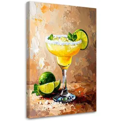 LEINWANDBILD Margarita Rezept Cocktail 80x120cm