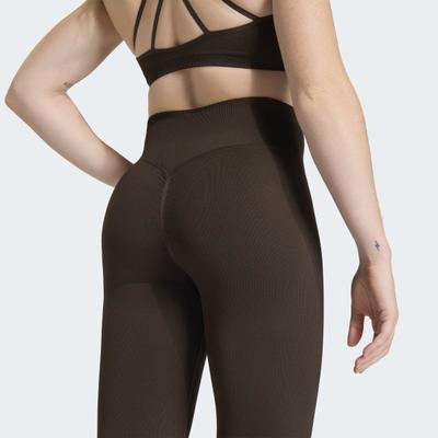 Trainingstights ADIDAS PERFORMANCE "WORKOUT ESSENTIALS KNIT SCRUNCH 7/8 LEGGINGS", Damen, Gr. S, N-Gr, aurora coffee, normal, gr., Obermaterial: 70% Polyester, 21% Polyamid, 9% Elasthan, Hosen, mit climacool Technologie, für Erwachsene