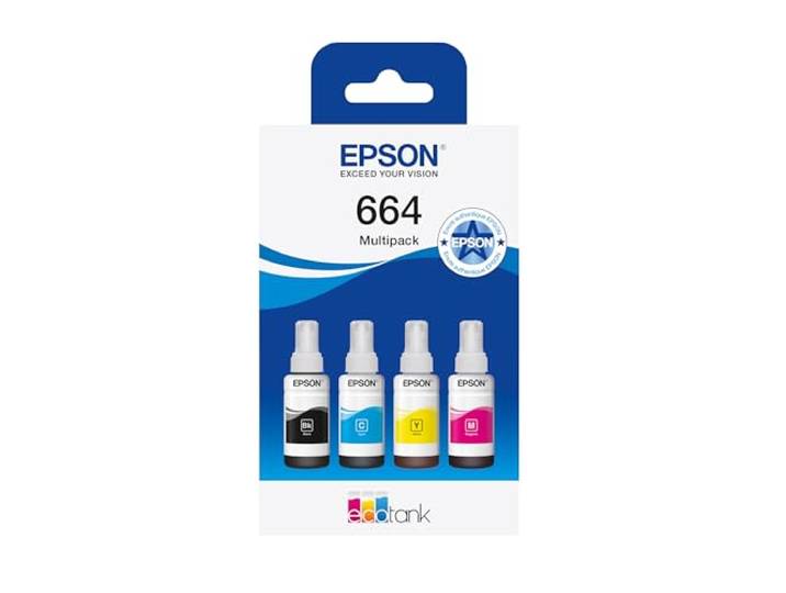 Epson EcoTank 664 Bouteille d’Encre Authentique Noir Haute Capacité – Jusqu’à 4\,500 Pages Qualité De Marque Pour Des Résultats Optimaux