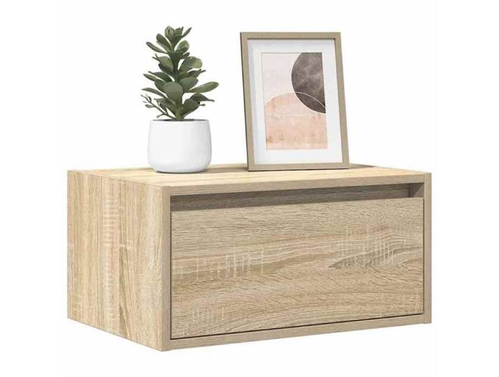 Table de chevet murale avec lumières LED chêne sonoma armoire table d'appoint armoire de lit armoire de chevet 860215