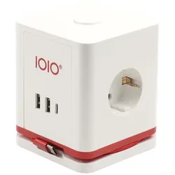 IOIO 3-fach Steckdosenwürfel mit USB »SW 1000« weiß, 8.6x10.6x8.6 cm
