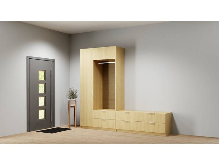 Garderobenschrank mit vielen Optionen Premium Dekore