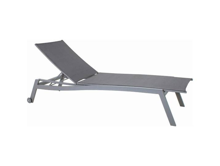 Stern Gartenliege Allround, Grau, Silberfarben, Alufarben, Metall, 70x38x201 cm, Gartenmöbel, Gartenliegen, Sonnenliegen