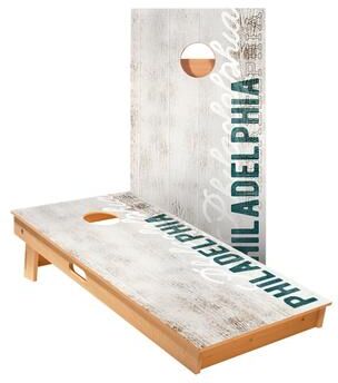 Skip's Garage Philadelphia Vintage Gameday Cornhole Boards