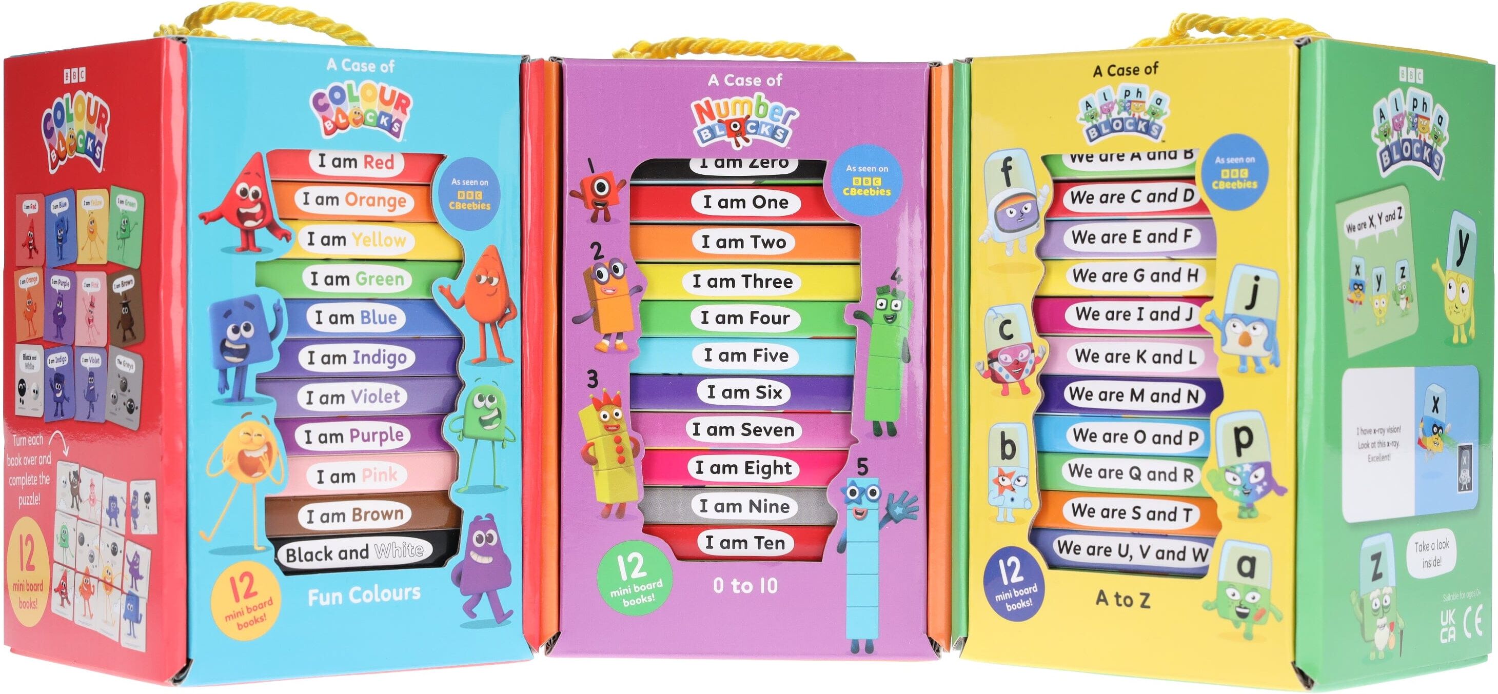 A Case of Numberblocks, Alphablocks & Colourblocks 36 Mini Books Collection Set - Ages 0-5 - Board Book Sweet Cherry Publishing