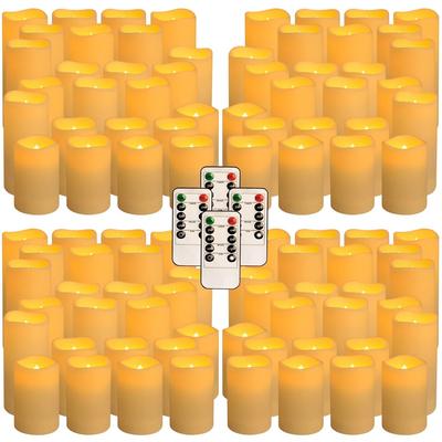 Uplifted Finds 24 To 144 Units Bulk Set Waterproof Indoor Flameless LED Candle Lights For Festivals Gatherings And Party Decor 96 Pcs