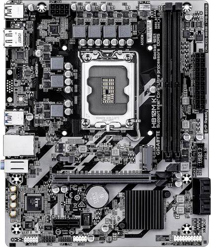 Gigabyte H810M K Mainboard Sockel (PC) Intel LGA 1851 Formfaktor (Details) Micro-ATX Mainboard-Chipsatz Intel H810 Express