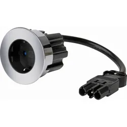 Kopp 939701016 VersaDOT - Einbausteckdose, GST-Stecksystem-Stecker, Farbe:edelstahl gebürstet