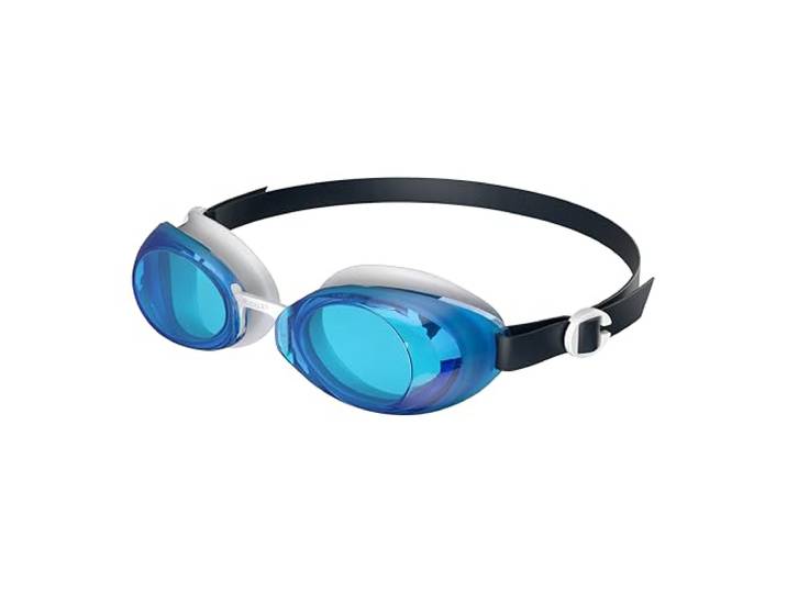 Speedo Unisex-Adult Jet 2.0 zwembril zwemmen Enhanced Vision, Bondi Blauw/Wit/Houtskoolgrijs, One Size