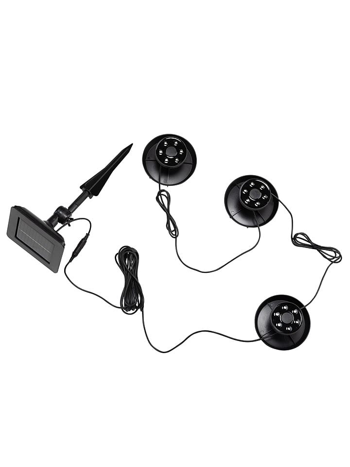 Garden Hero LED-Solar-Unterwasserleuchte in Schwarz - (H)10,5 cm - onesize