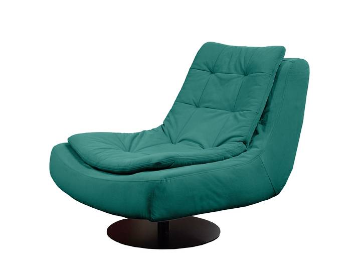 Loungesessel Blau Samt Vaia 86 x 92 x 97cm