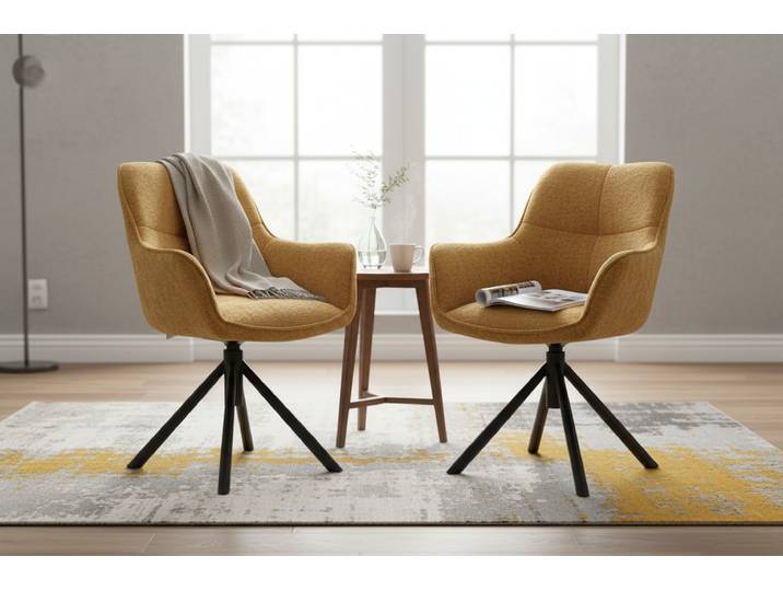 Paire de Chaise EWING moutarde