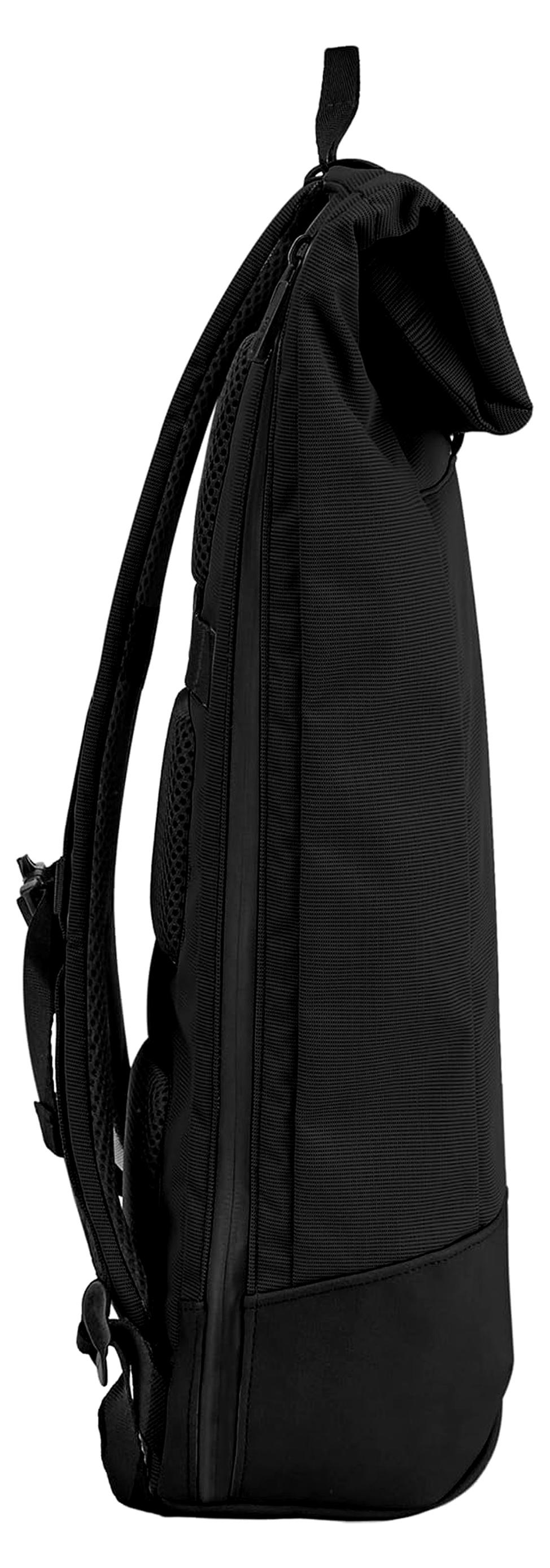 RollTop Rucksack aus der Metro Kollektion, vertikale Laptop-Tasche, Rucksack für Notebooks, iPads, Computer bis zu 15", 50 x 32 x 13 cm, Schwarz