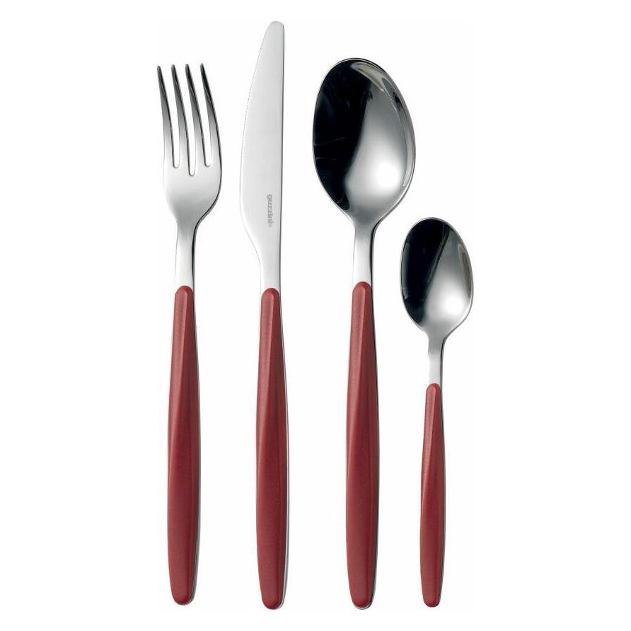 Guzzini 11070055 Besteckset 24-delig Rood My Fusion (24 Stk., Besteck Set) (31337663)